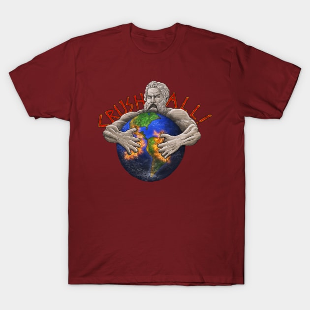 Zeus Crush All T-Shirt by GaelGainz